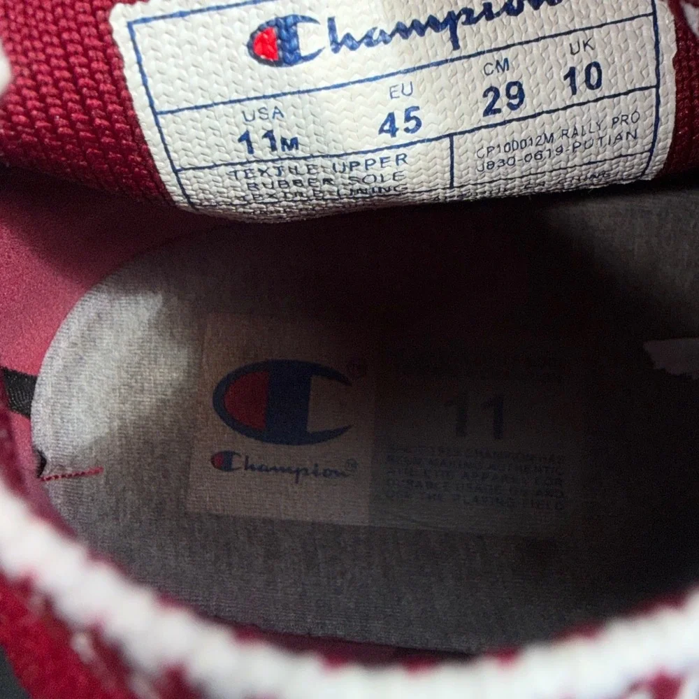 Champion Rally Pro Red Mens High Top Slip On Sock Sneakers CP100012M Size 11